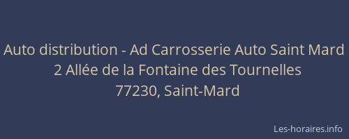 Auto distribution - Ad Carrosserie Auto Saint Mard