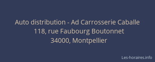 Auto distribution - Ad Carrosserie Caballe