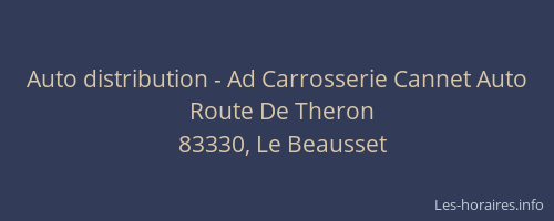 Auto distribution - Ad Carrosserie Cannet Auto