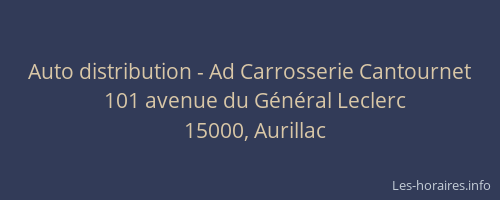 Auto distribution - Ad Carrosserie Cantournet