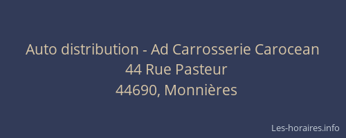 Auto distribution - Ad Carrosserie Carocean