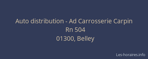 Auto distribution - Ad Carrosserie Carpin