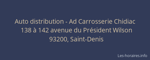 Auto distribution - Ad Carrosserie Chidiac