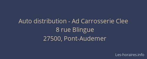 Auto distribution - Ad Carrosserie Clee