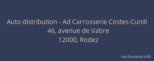 Auto distribution - Ad Carrosserie Costes Cunill
