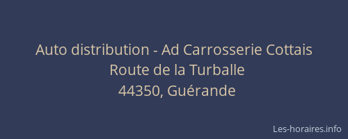 Auto distribution - Ad Carrosserie Cottais