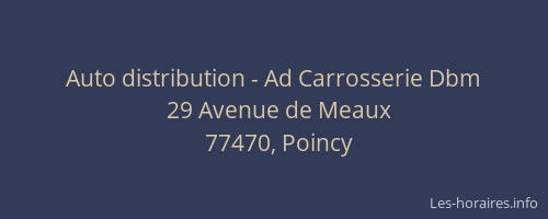 Auto distribution - Ad Carrosserie Dbm
