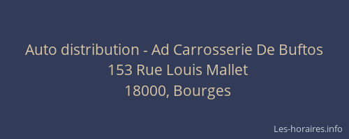 Auto distribution - Ad Carrosserie De Buftos