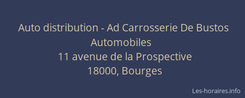 Auto distribution - Ad Carrosserie De Bustos Automobiles