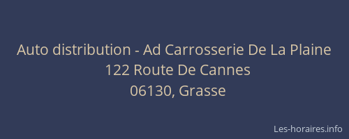 Auto distribution - Ad Carrosserie De La Plaine