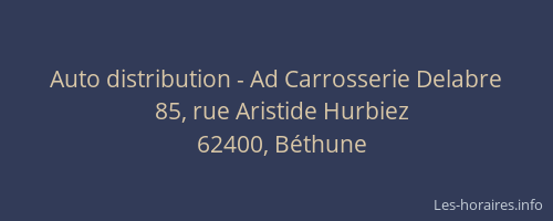 Auto distribution - Ad Carrosserie Delabre