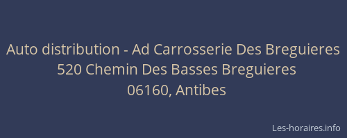 Auto distribution - Ad Carrosserie Des Breguieres