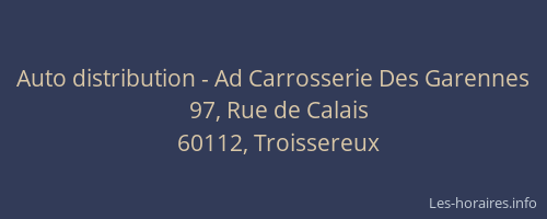 Auto distribution - Ad Carrosserie Des Garennes