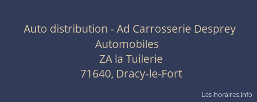 Auto distribution - Ad Carrosserie Desprey Automobiles
