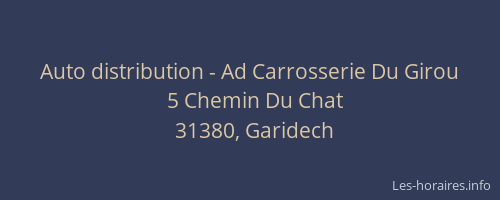 Auto distribution - Ad Carrosserie Du Girou
