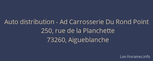 Auto distribution - Ad Carrosserie Du Rond Point