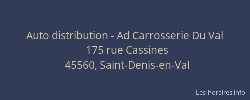 Auto distribution - Ad Carrosserie Du Val