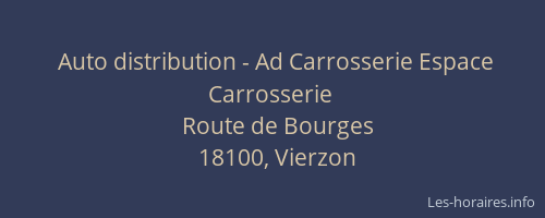 Auto distribution - Ad Carrosserie Espace Carrosserie