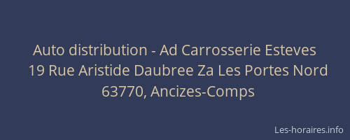 Auto distribution - Ad Carrosserie Esteves