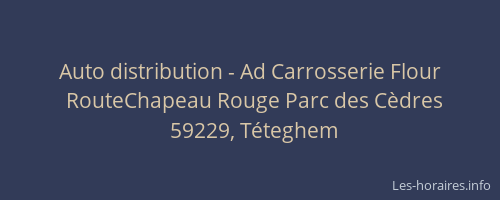 Auto distribution - Ad Carrosserie Flour