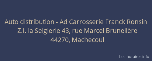 Auto distribution - Ad Carrosserie Franck Ronsin