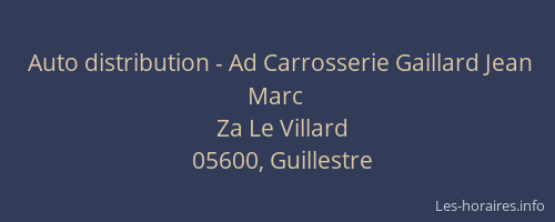 Auto distribution - Ad Carrosserie Gaillard Jean Marc