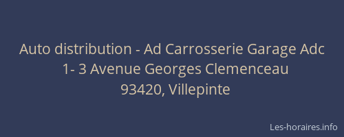 Auto distribution - Ad Carrosserie Garage Adc