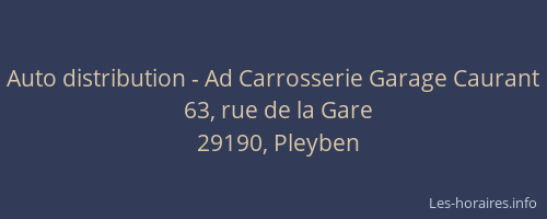 Auto distribution - Ad Carrosserie Garage Caurant