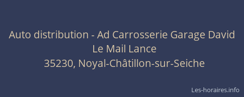Auto distribution - Ad Carrosserie Garage David