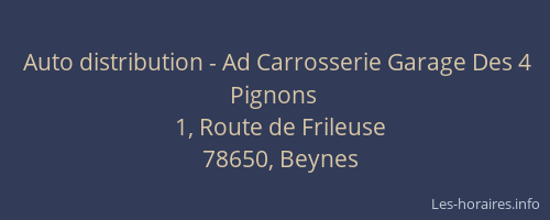 Auto distribution - Ad Carrosserie Garage Des 4 Pignons
