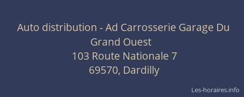 Auto distribution - Ad Carrosserie Garage Du Grand Ouest