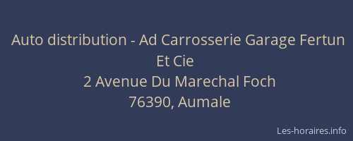 Auto distribution - Ad Carrosserie Garage Fertun Et Cie