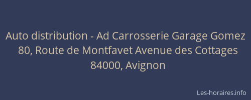 Auto distribution - Ad Carrosserie Garage Gomez