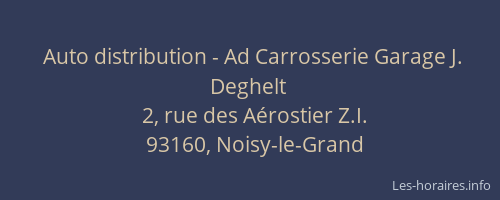 Auto distribution - Ad Carrosserie Garage J. Deghelt