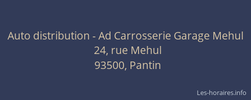 Auto distribution - Ad Carrosserie Garage Mehul