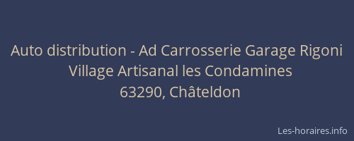 Auto distribution - Ad Carrosserie Garage Rigoni