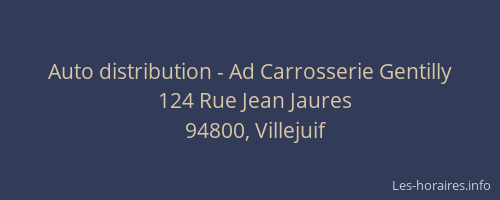 Auto distribution - Ad Carrosserie Gentilly