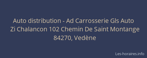 Auto distribution - Ad Carrosserie Gls Auto