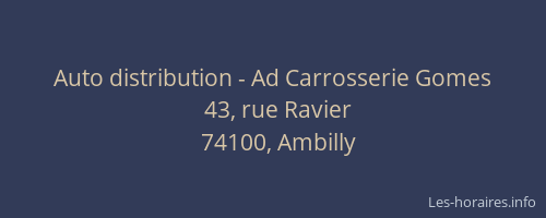 Auto distribution - Ad Carrosserie Gomes