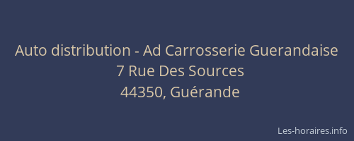 Auto distribution - Ad Carrosserie Guerandaise
