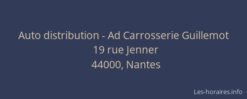 Auto distribution - Ad Carrosserie Guillemot