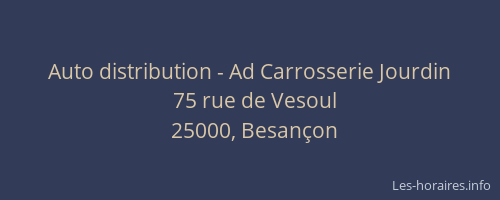 Auto distribution - Ad Carrosserie Jourdin
