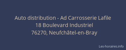 Auto distribution - Ad Carrosserie Lafile