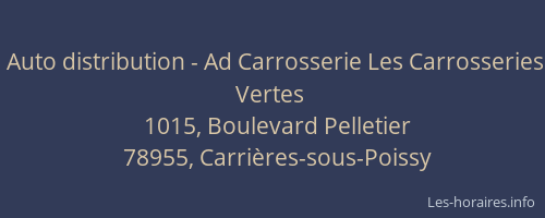 Auto distribution - Ad Carrosserie Les Carrosseries Vertes