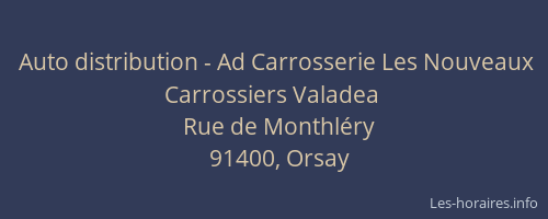 Auto distribution - Ad Carrosserie Les Nouveaux Carrossiers Valadea