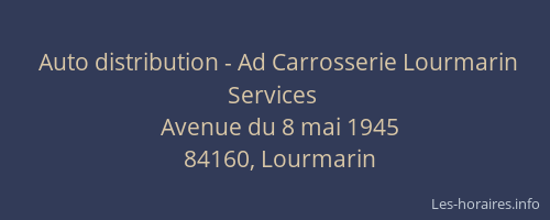 Auto distribution - Ad Carrosserie Lourmarin Services