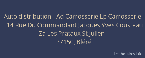Auto distribution - Ad Carrosserie Lp Carrosserie