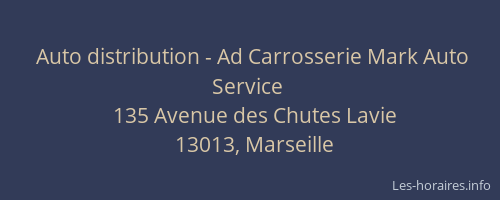 Auto distribution - Ad Carrosserie Mark Auto Service
