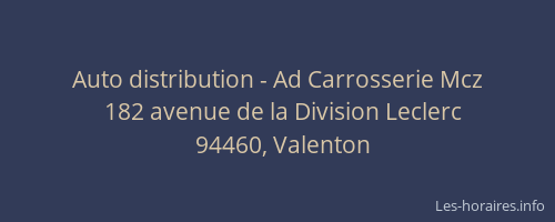 Auto distribution - Ad Carrosserie Mcz