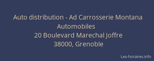 Auto distribution - Ad Carrosserie Montana Automobiles